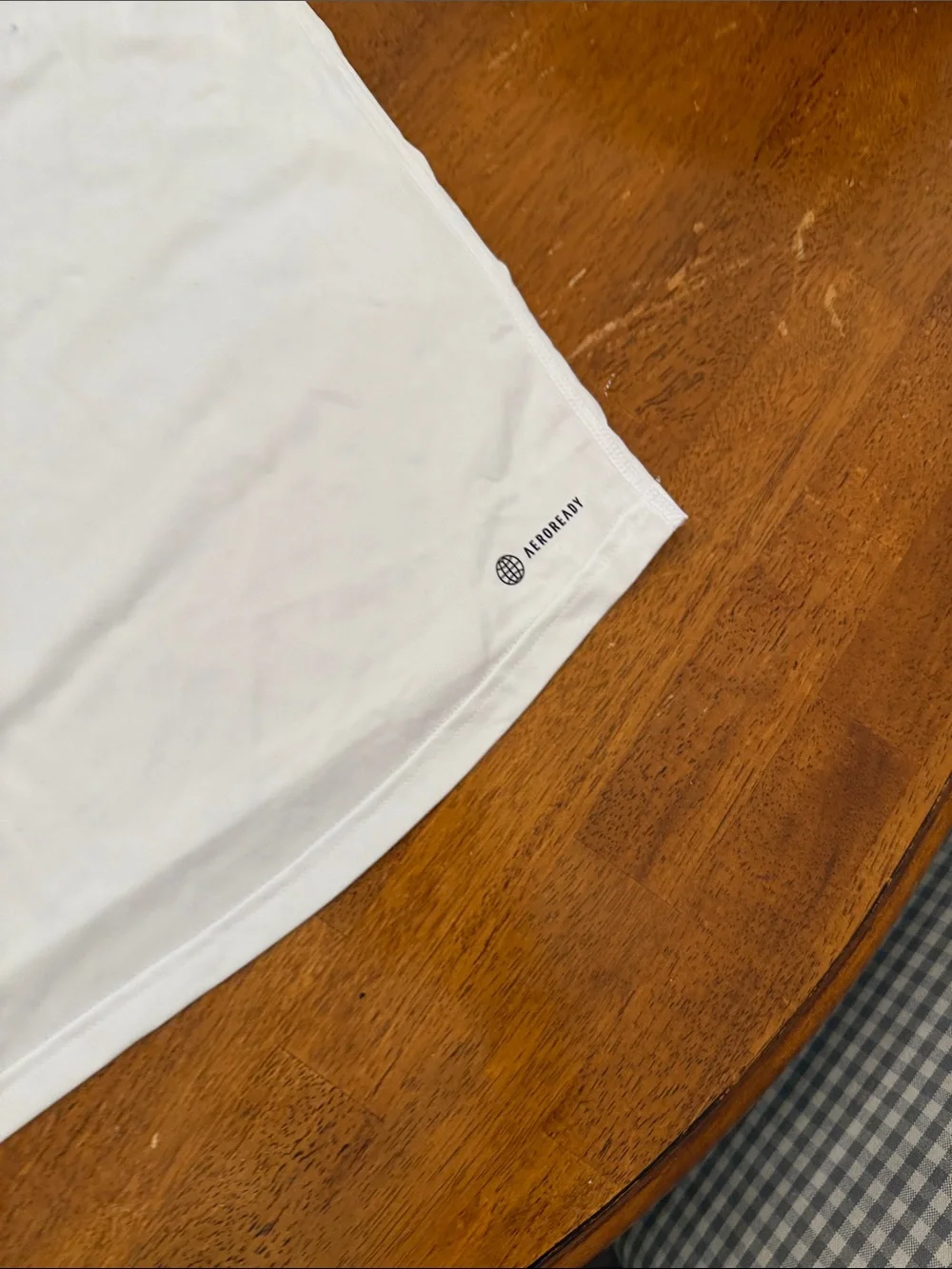 adidas White Long Sleeve Performance Tee with Black Logo